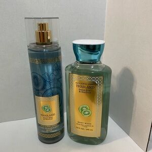 Bath & Body Works Thailand Sweet Kiwi & Starfish Body spray‎ & Body Wash NWT
